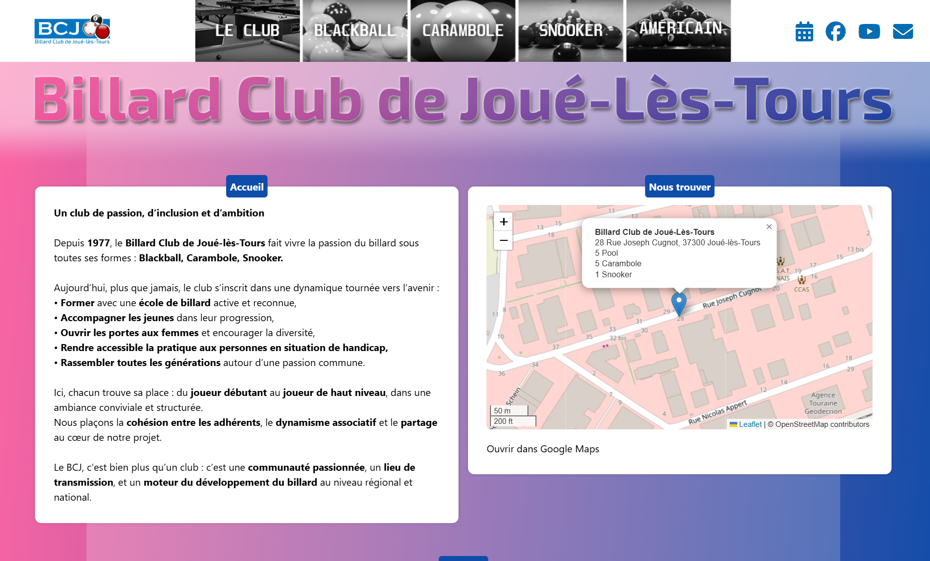 Project screenshot: Application web de gestion associative BCJ 37, demonstrating key features and implementation details